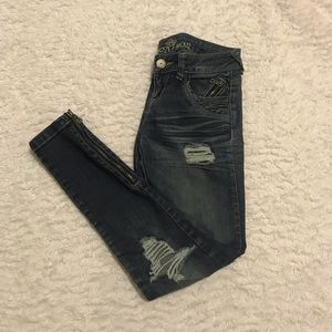 Almost Famous Zip Ankle Skinny Jeans